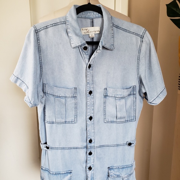 Vintage Havana Denim Romper Size Medium NEW! - Picture 9 of 12